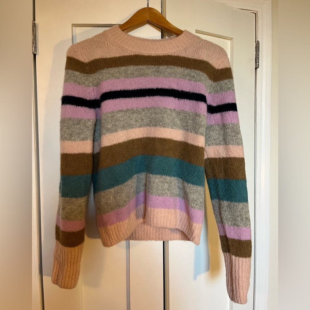 J Crew Point Sur Striped Sweater Size Medium